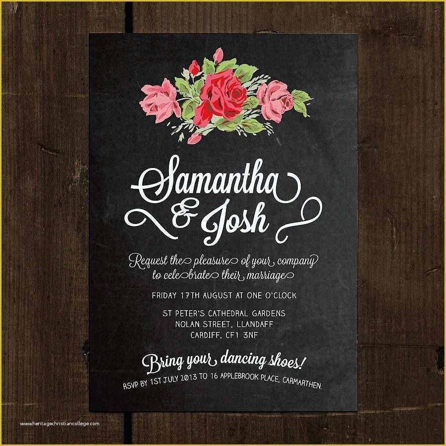 Chalkboard Invitation Template Free Of Chalkboard Invitation Template Chalkboard Wedding