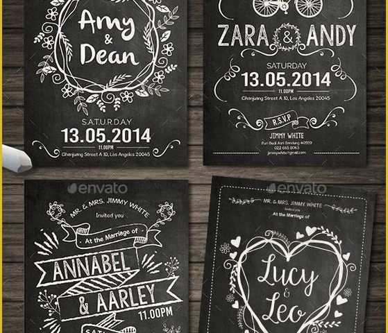 Chalkboard Invitation Template Free Of Chalkboard Wedding Invitation Templates