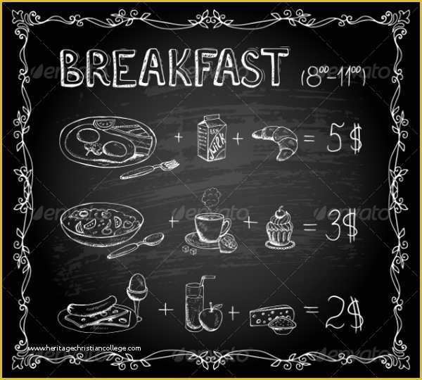 Chalkboard Menu Template Free Of 20 Sample Chalkboard Menu Templates