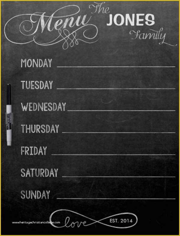 Chalkboard Menu Template Free Of 39 Chalkboard Menu Designs Psd Ai