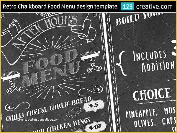 Chalkboard Menu Template Free Of 39 Chalkboard Menu Designs Psd Ai