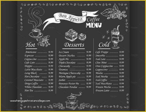 Chalkboard Menu Template Free Of Chalkboard Menu Templates – 37 Free Psd Eps format