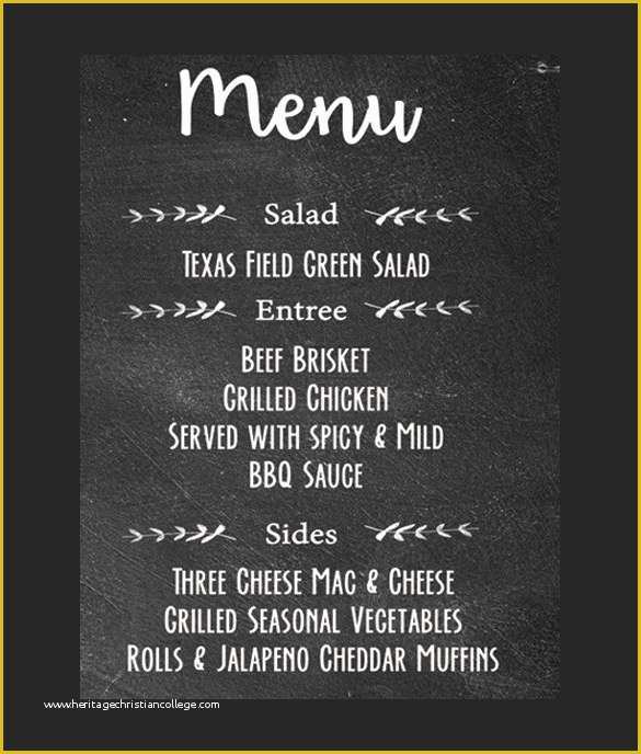 Chalkboard Menu Template Free Of Chalkboard Menu Templates – 37 Free Psd Eps format