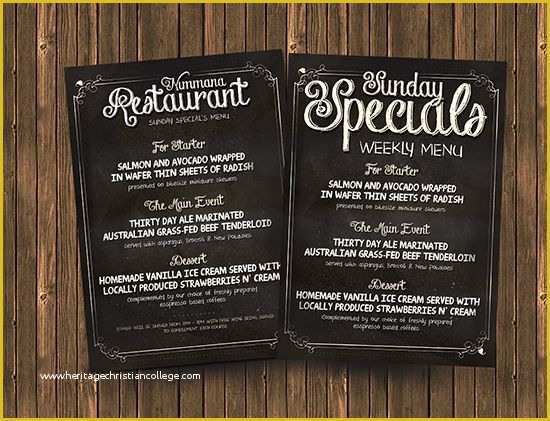 Chalkboard Menu Template Free Of Free Chalk Board Menu Psd Flyer Template