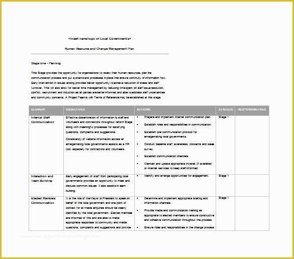 Change Management Template Free Of Change Management Proposal Template
