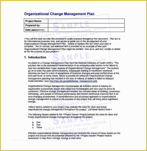 Change Management Template Free Of Change Management Template Free