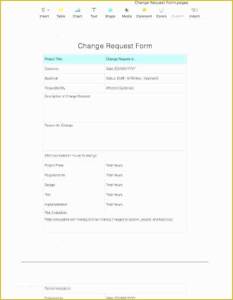 Change Management Template Free Of Change Management Template New Document Control form