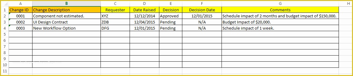 Change Management Template Free Of Download 200 Templates