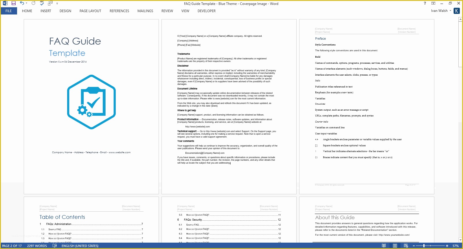 Change Management Template Free Of Faqs – Ms Word Template for Frequently asked Questions