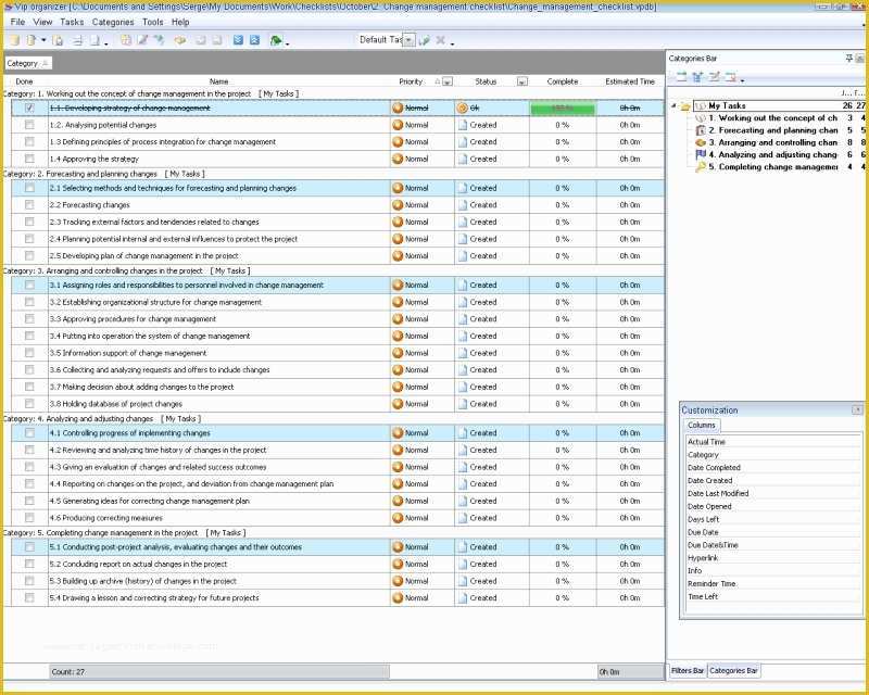 Change Management Template Free Of Project Management Templates