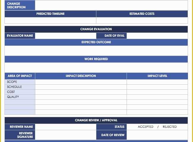 Change Management Template Free Of System Change Request form Template Alfonsovacca