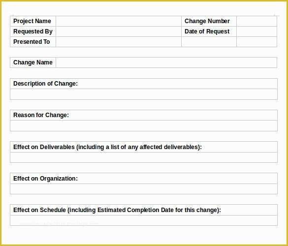 Change order Template Free Download Of 11 Change order Templates to Download