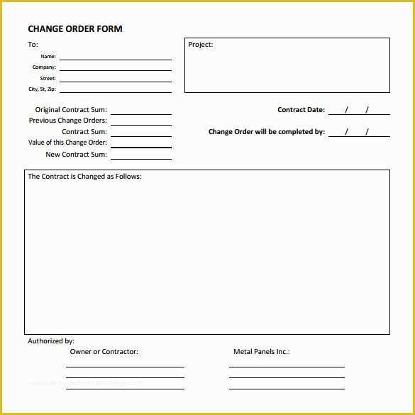 Change order Template Free Download Of 13 Change order Templates