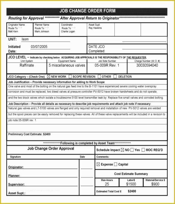 Change order Template Free Download Of 16 Change order Templates Word Pages