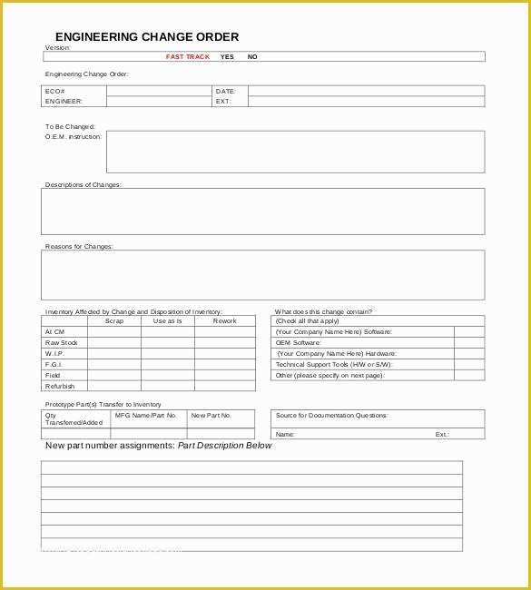 Change order Template Free Download Of 24 Change order Templates Pdf Doc