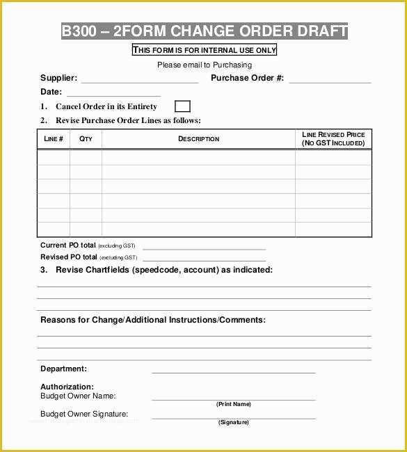 Change order Template Free Download Of 24 Change order Templates Pdf Doc