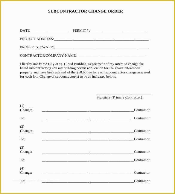 Change order Template Free Download Of 24 Change order Templates Pdf Doc