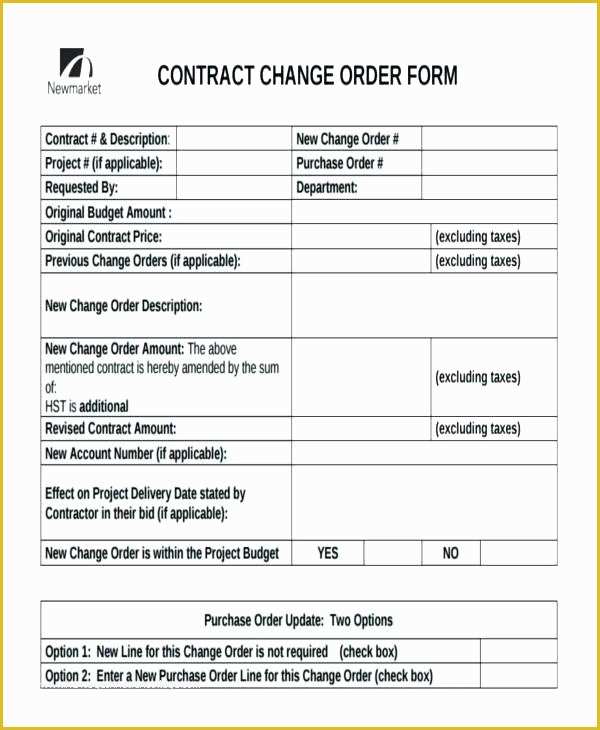 Change order Template Free Download Of Bank Change order form Template Change order Request