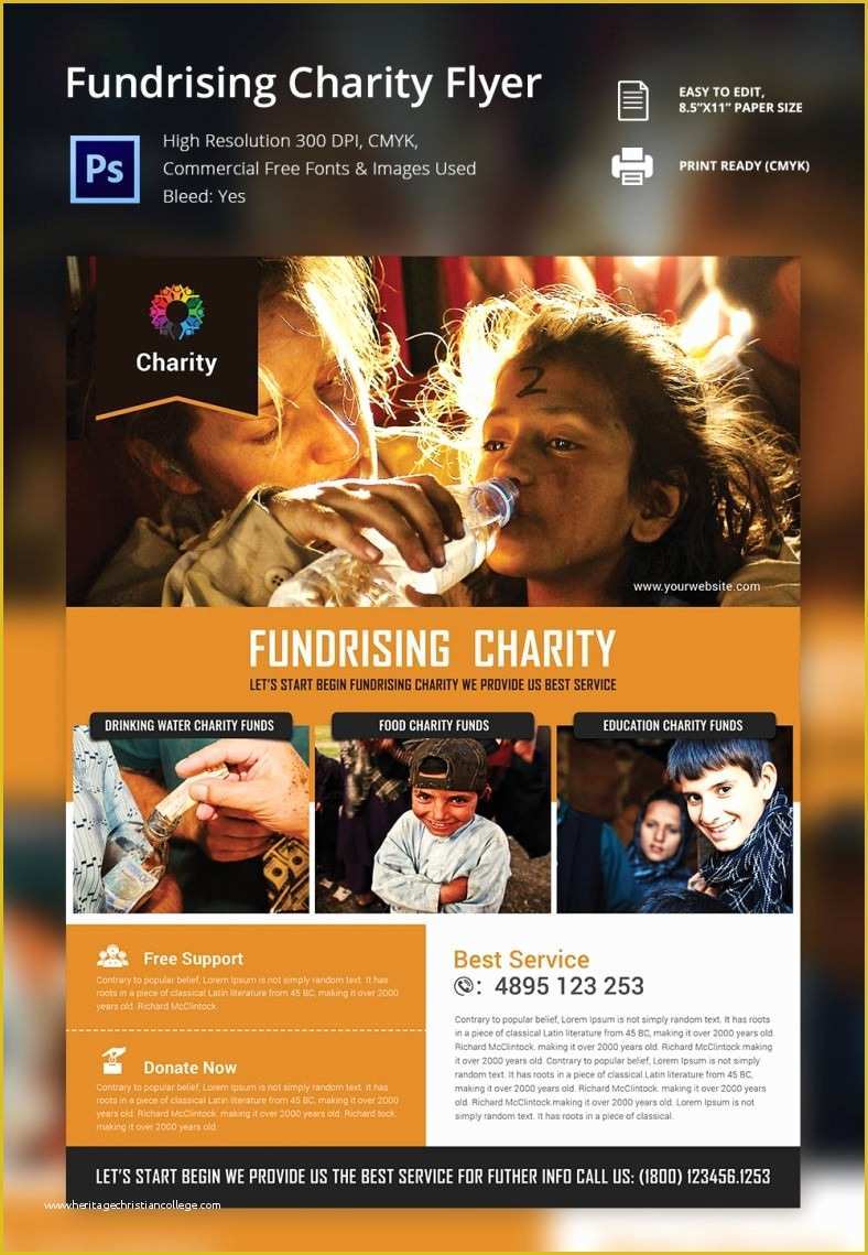 Charity Flyer Template Free Of 17 Fundraiser Invitation Templates Free Psd Vector Eps