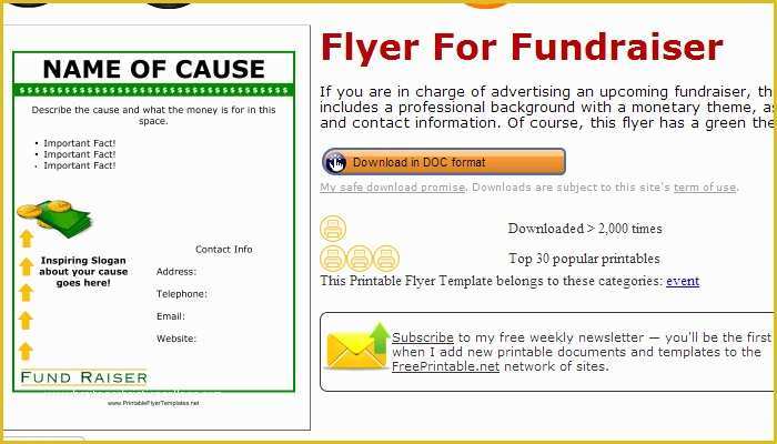 Charity Flyer Template Free Of 5 Free Fundraiser Flyer Templates