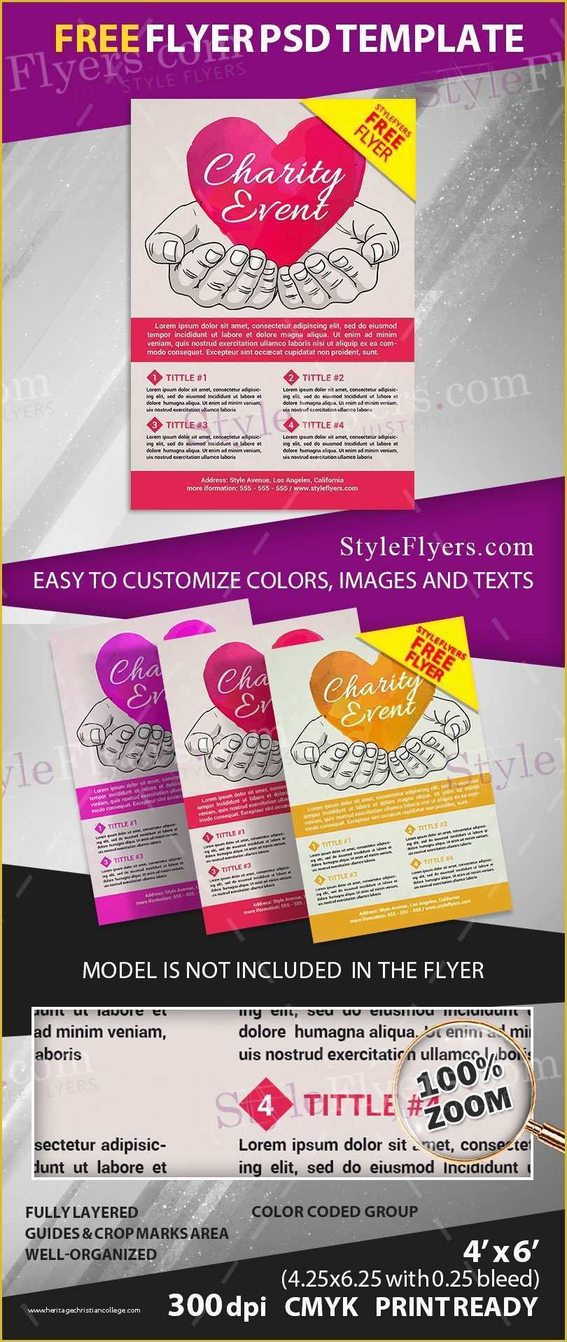 Charity Flyer Template Free Of Charity event Free Psd Flyer Template Free Download