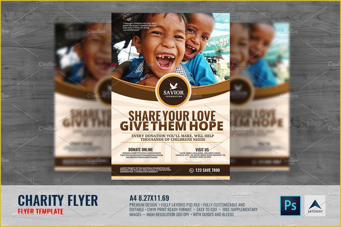 Charity Flyer Template Free Of Charity Flyer Template Flyer Templates Creative Market