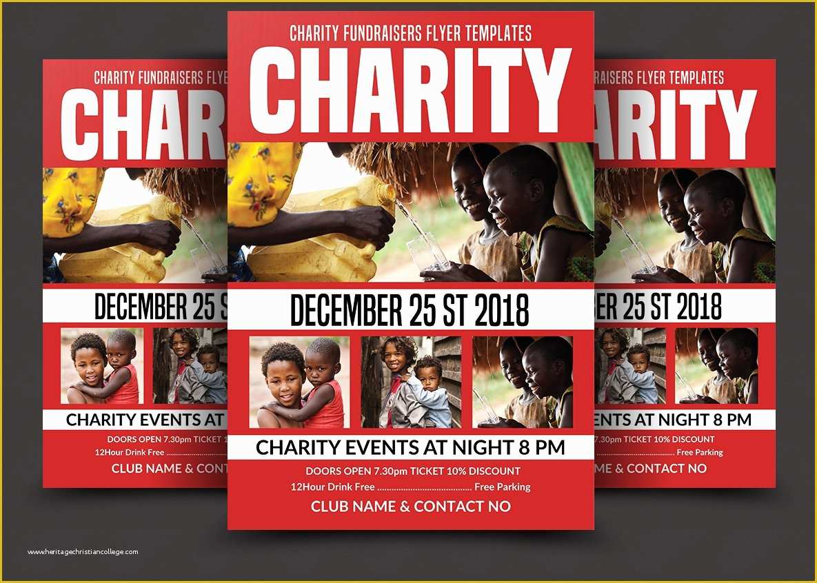 Charity Flyer Template Free Of Charity Fundraising Flyer Flyer Templates Creative Market