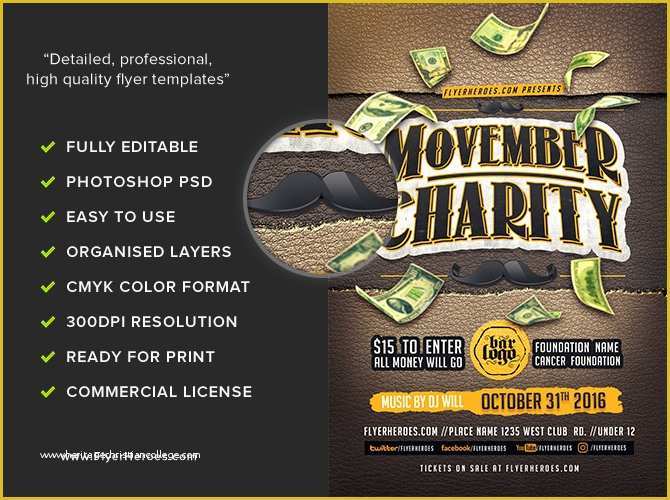 Charity Flyer Template Free Of Movember Charity Flyer Template Flyerheroes