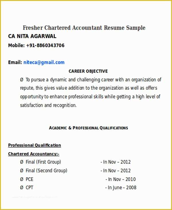 Chartered Accountant Website Templates Free Download Of 24 Accountant Resume Templates Download