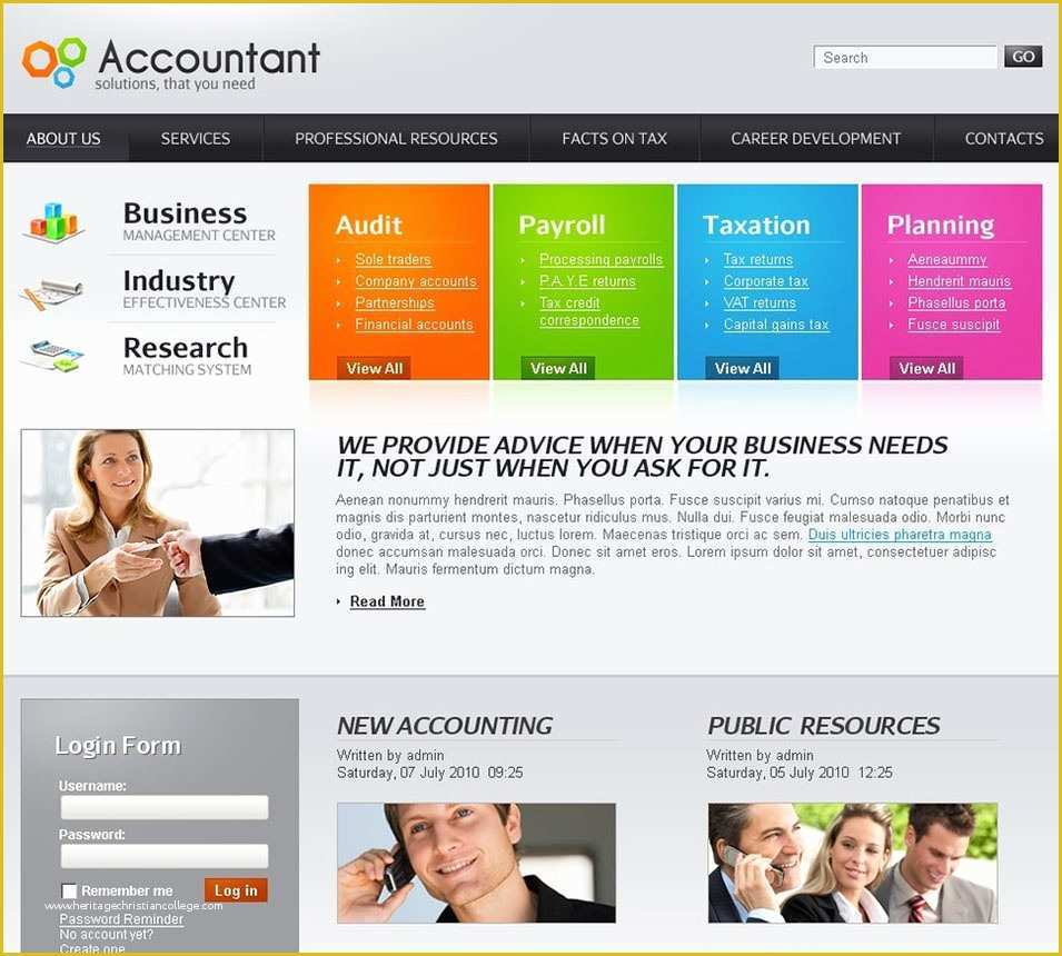 Chartered Accountant Website Templates Free Download Of Best Joomla Templates for Accountants & Auditors