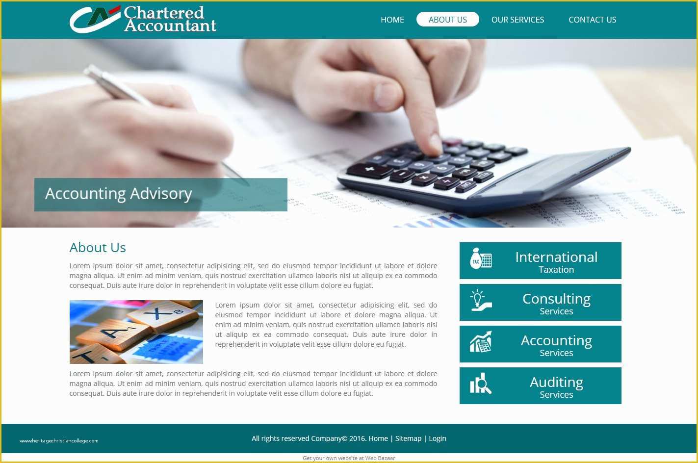 Chartered Accountant Website Templates Free Download Of Chartered 