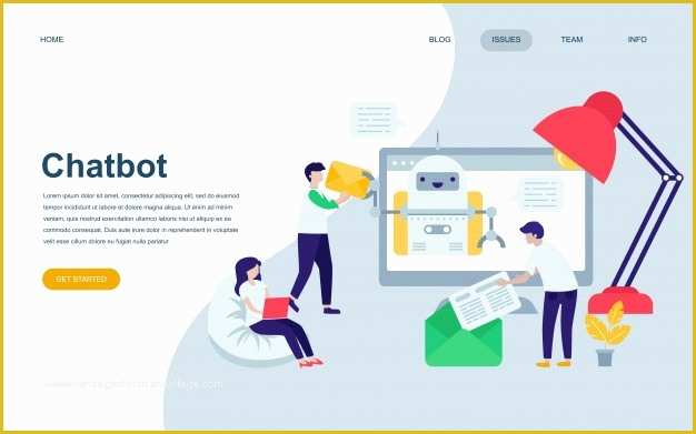 Chatting Website Template Free Download Of Chatbot Concept Background with Mobile Device Vector