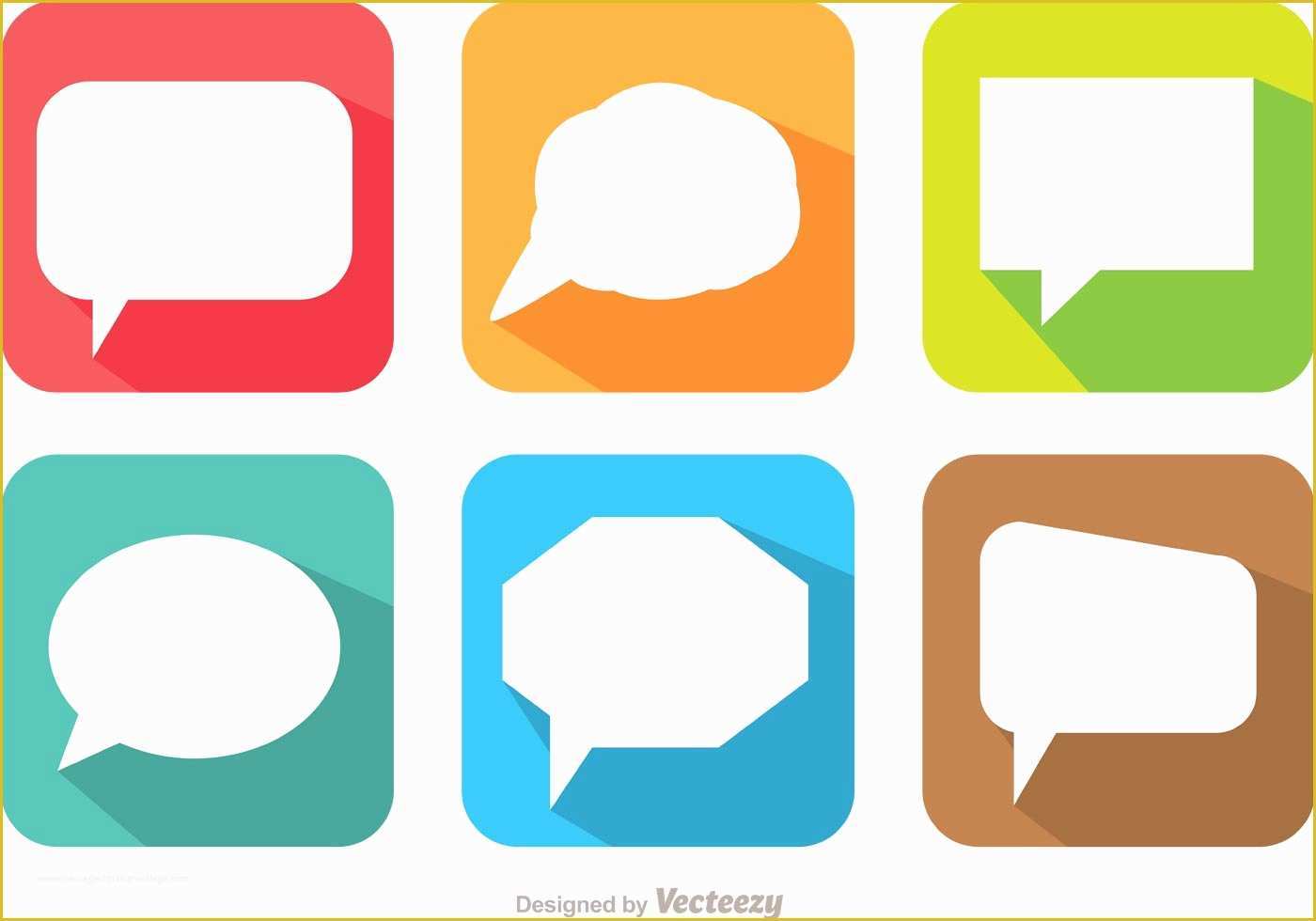 Chatting Website Template Free Download Of Long Shadow Speech Bubble Vector Pack Download Free