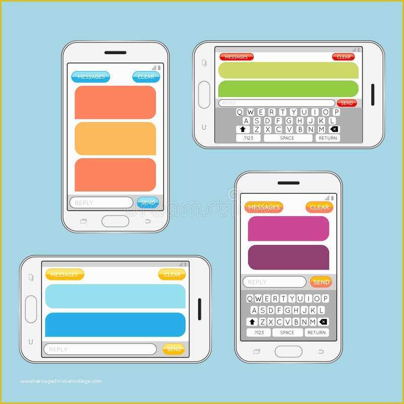 Chatting Website Template Free Download Of Smartphone Chatting Sms Messages Speech Bubbles Stock