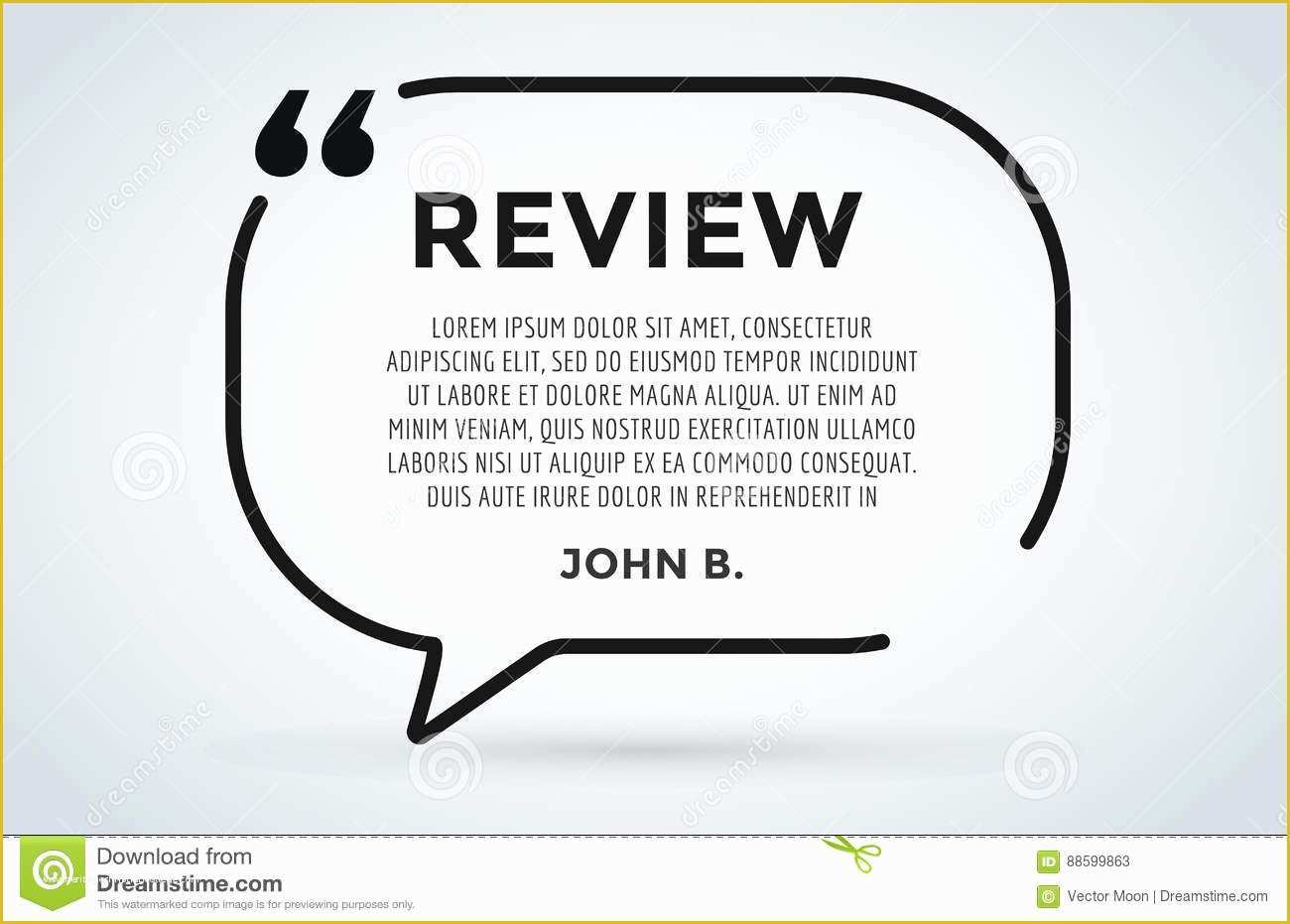 Chatting Website Template Free Download Of Website Review Quote Citation Blank Template Vector Icon
