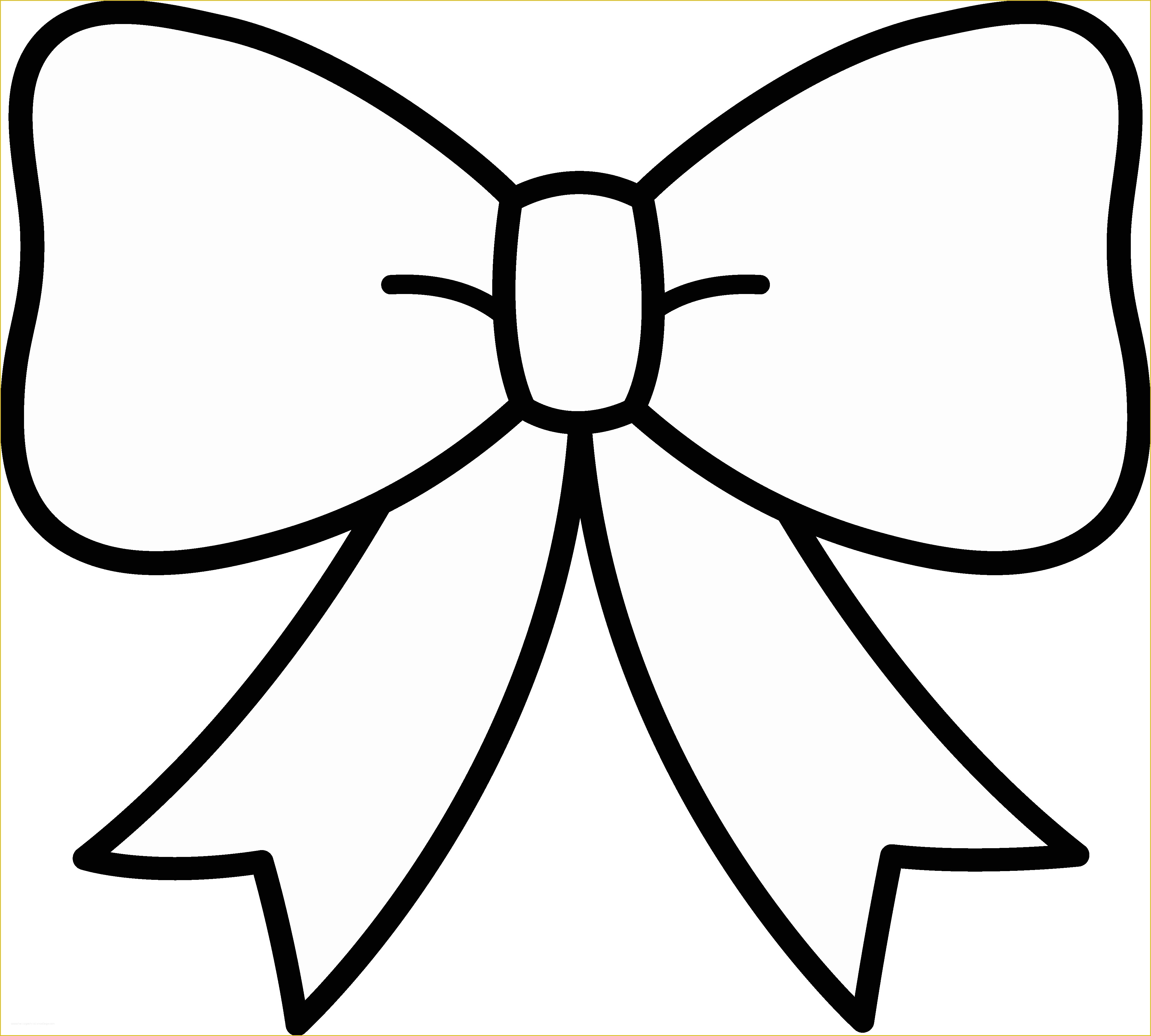 Cheer Bow Template Printable Free Of Bow Clipart Black and White