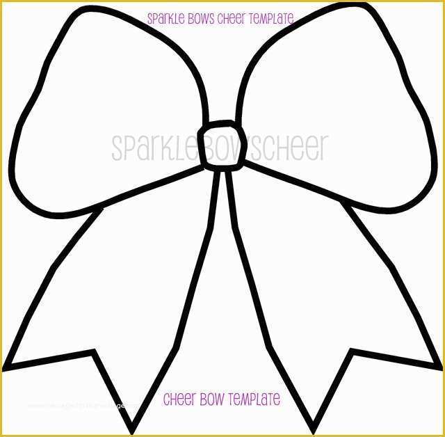 Cheer Bow Template Printable Free Of Cheer Bow Outline Template Sketch Coloring Page