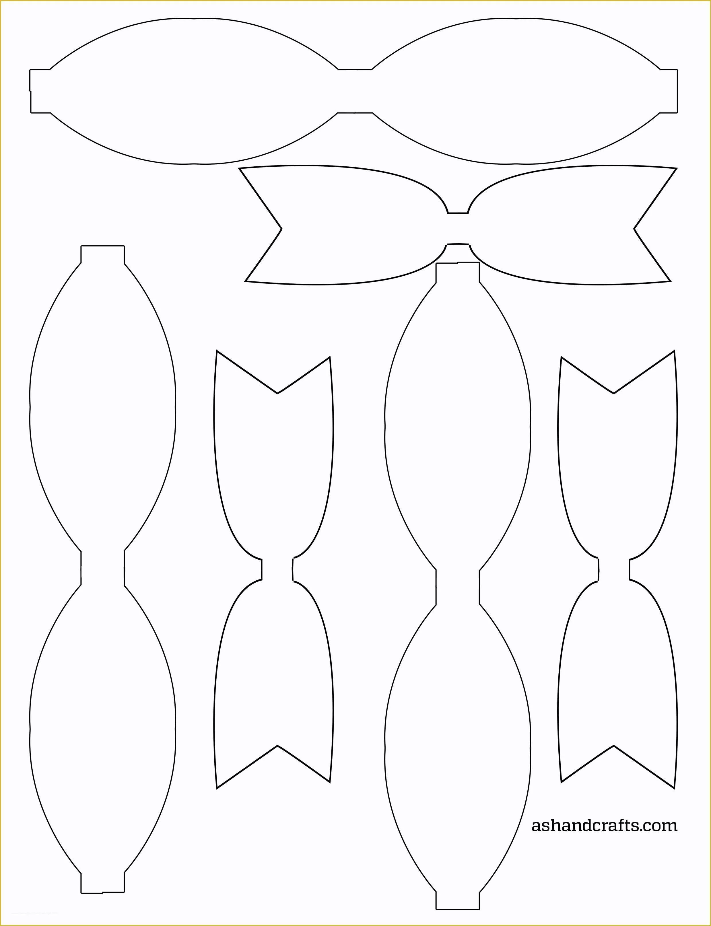 Cheer Bow Template Printable Free Of Freebie Friday Printable Paper Bows ash and Crafts