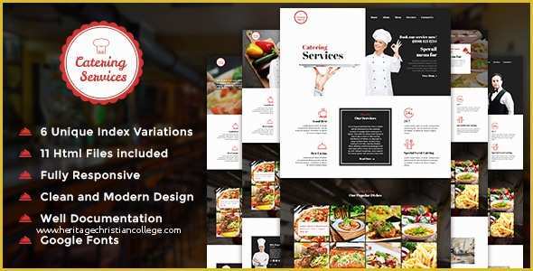 Chef Portfolio Template Free Of Catering Chef and Food Restaurant Template