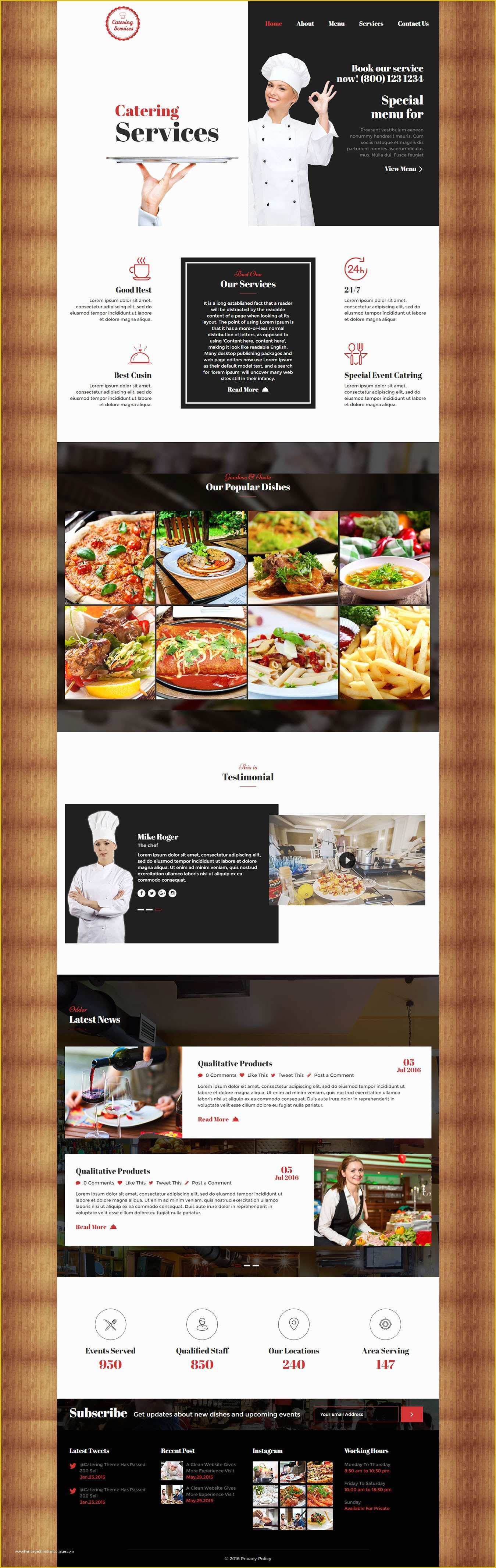 Chef Portfolio Template Free Of Catering Chef and Food Restaurant Template