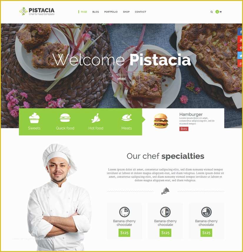 Chef Portfolio Template Free Of Chef Website Templates Popteenus