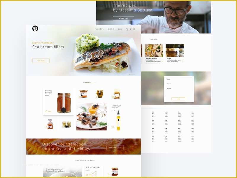 Chef Portfolio Template Free Of Clean Restaurant Website Template Free Psd Download