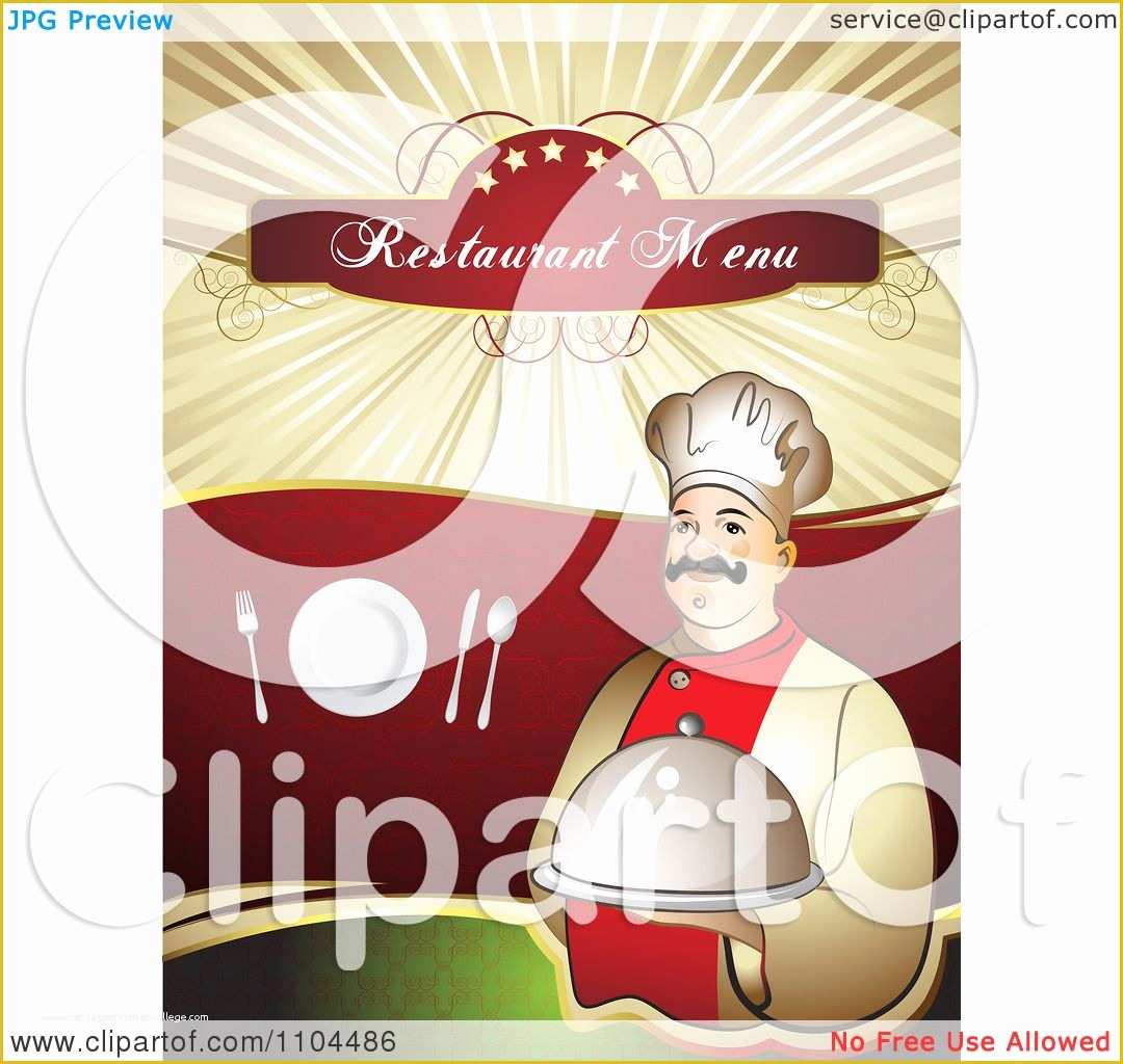 Chef Portfolio Template Free Of Clipart Restaurant Dining Menu Template with A Chef