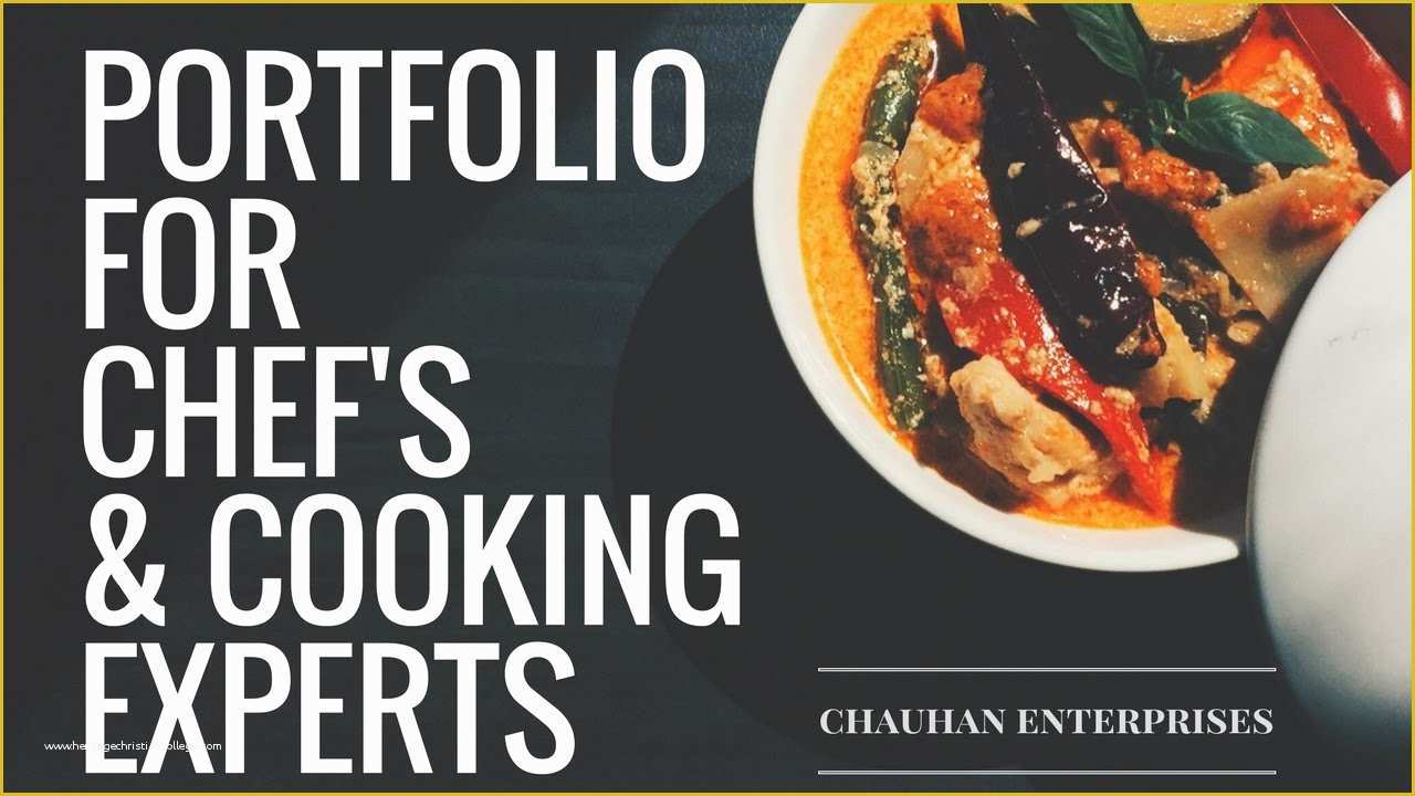 Chef Portfolio Template Free Of Free Domain Chef Cooking Portfolio Template Sample