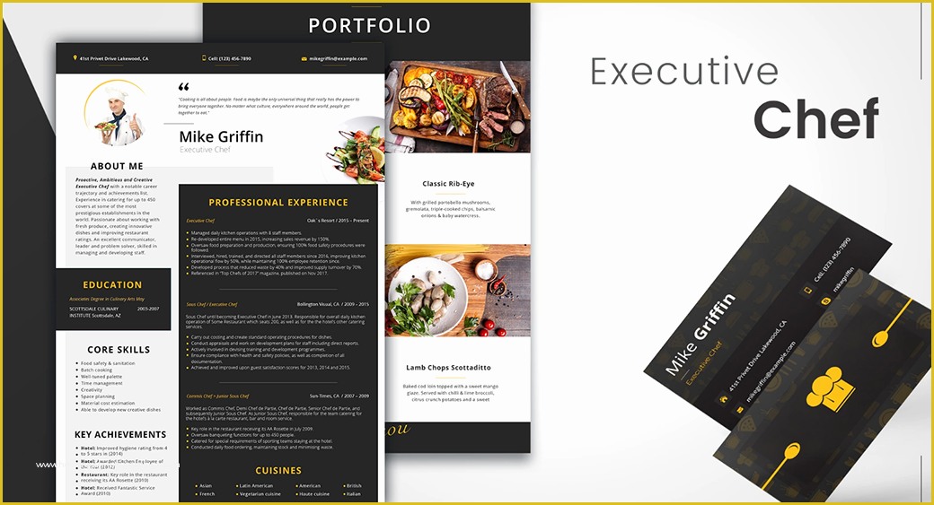 Chef Portfolio Template Free Of Resume Templates In Word format Simple Guide and Ready