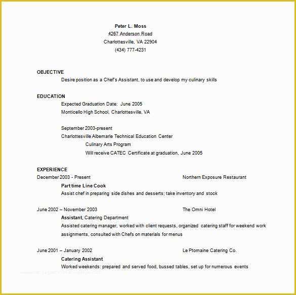 Chef Resume Template Free Of Chef Resume Template 13 Free Word Excel Pdf Psd