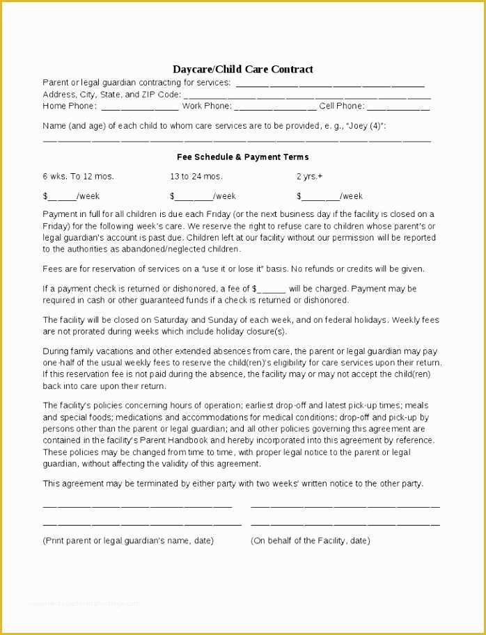 babysitting-contract-template