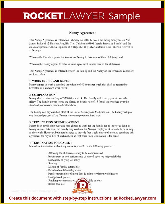 Child Care Contract Template Free Of Child Care Contract Agreement form with Sample