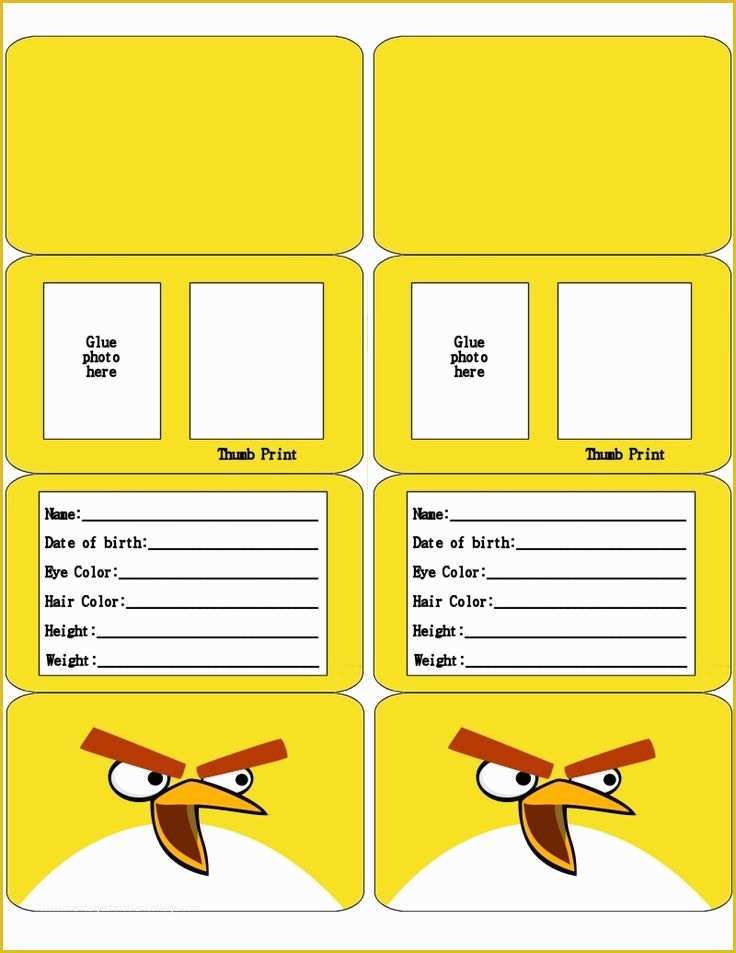 Child Id Card Template Free Of Child Id Card Template Free Templates Data