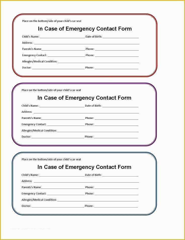 Child Id Card Template Free Of Free Printable Child Identification Card